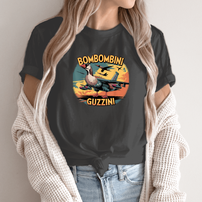 Unisex marškinėliai su spauda „Bombombini Guzzini retro“ - Image 14