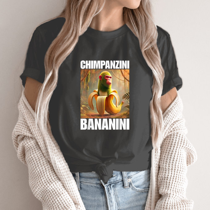 Unisex marškinėliai su spauda „Chimpanzini Bananini“ - Image 12
