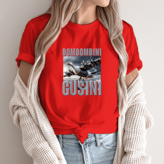 Unisex marškinėliai su spauda „Bombombini Gusini“ - Image 13
