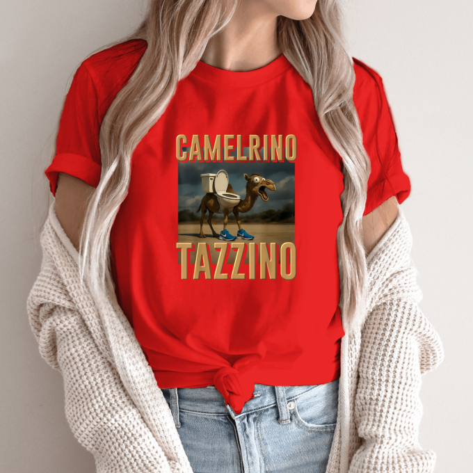 Unisex marškinėliai su spauda „Camelrino Tazzino“ - Image 13