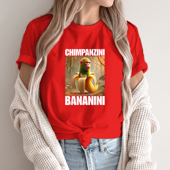 Unisex marškinėliai su spauda „Chimpanzini Bananini“ - Image 11
