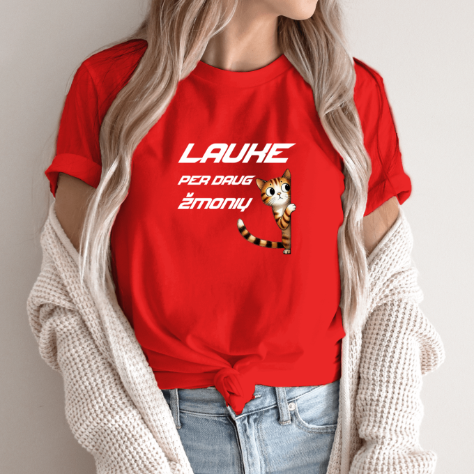 Unisex marškinėliai su spauda „Lauke per daug žmonių“ - Image 13