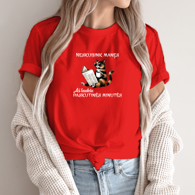 Unisex marškinėliai su spauda „Neskubink manęs“ - Image 13