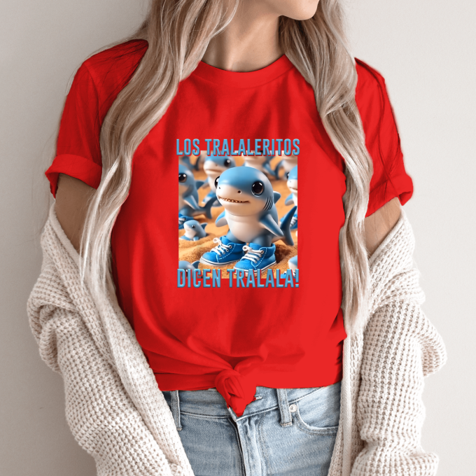 Unisex marškinėliai su spauda „Tralaleritos sako tralala“ - Image 13