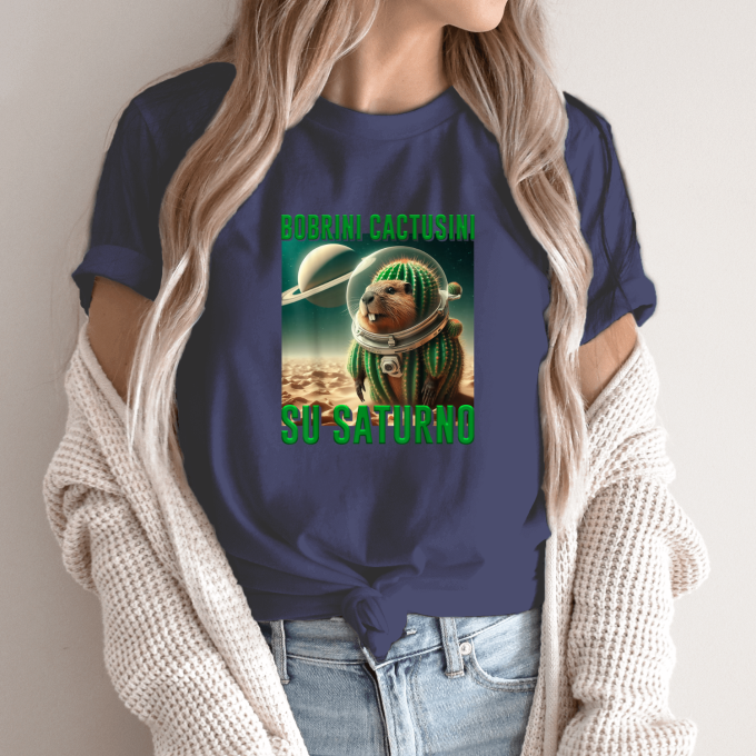 Unisex marškinėliai su spauda „Bobrini Cactusini“ - Image 12