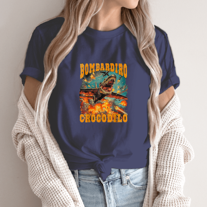 Unisex marškinėliai su spauda „Bombadiro Crocodilo“ - Image 12