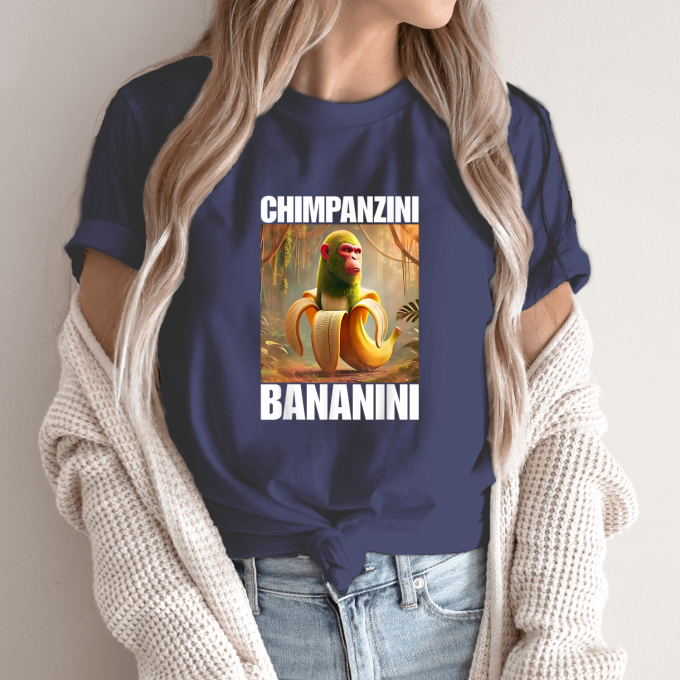 Unisex marškinėliai su spauda „Chimpanzini Bananini“ - Image 10