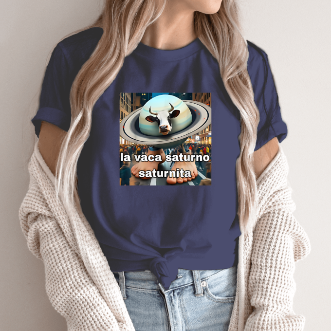 Unisex marškinėliai su spauda „Saturno Saturnita“ - Image 12