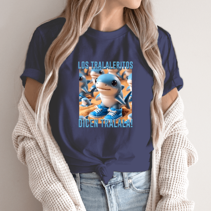 Unisex marškinėliai su spauda „Tralaleritos sako tralala“ - Image 12