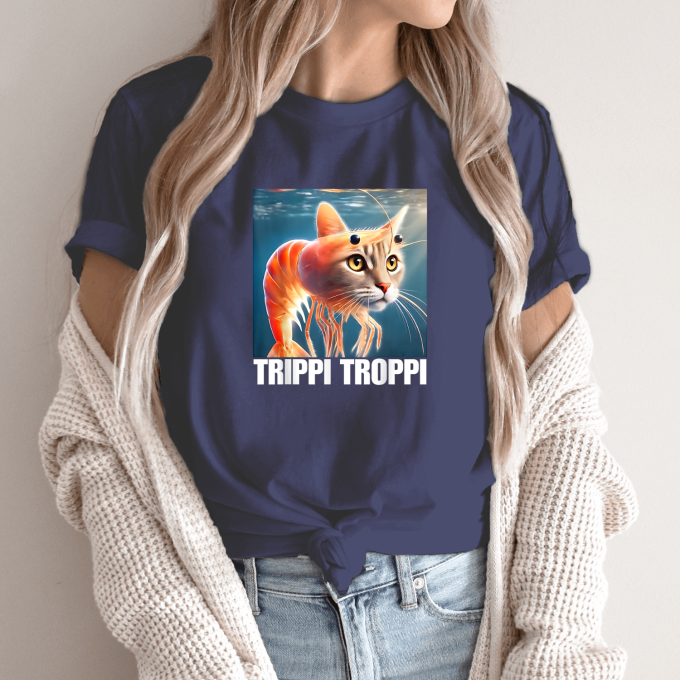 Unisex marškinėliai su spauda „Trippi Troppi“ - Image 10