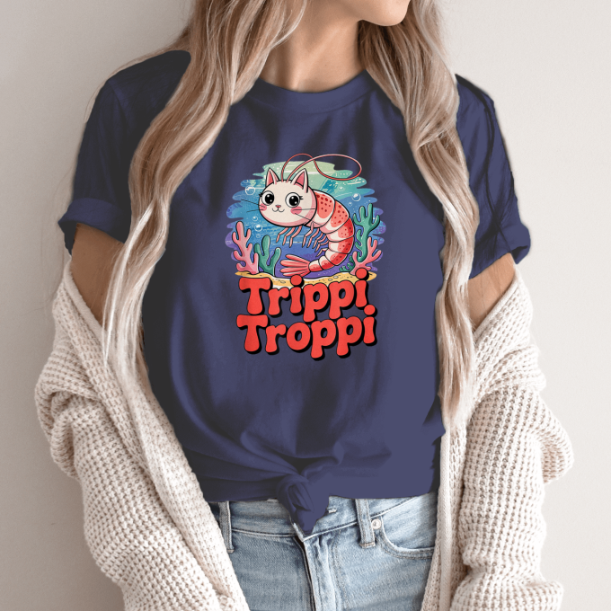 Unisex marškinėliai su spauda „Trippi Troppi krabukė“ - Image 12