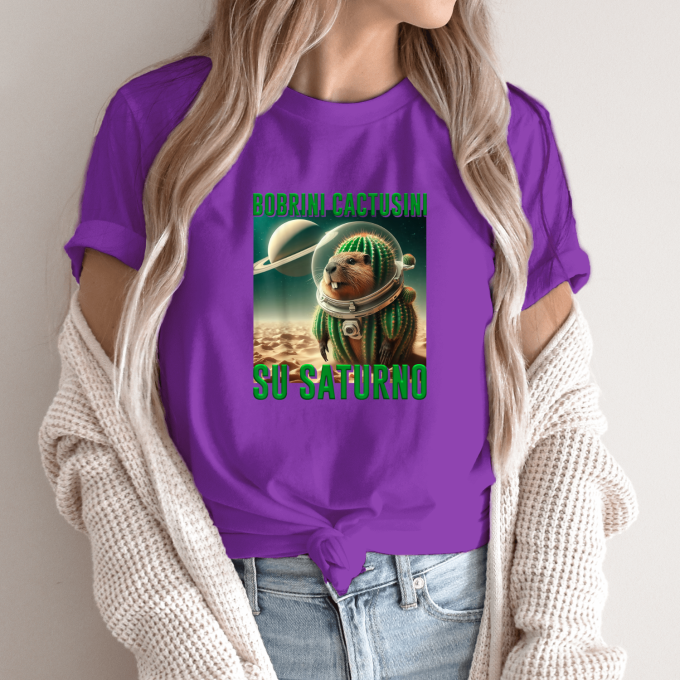 Unisex marškinėliai su spauda „Bobrini Cactusini“ - Image 11