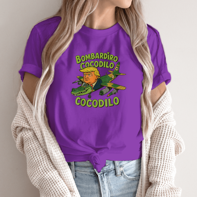 Unisex marškinėliai su spauda „Bombardino cocodilo“ - Image 11