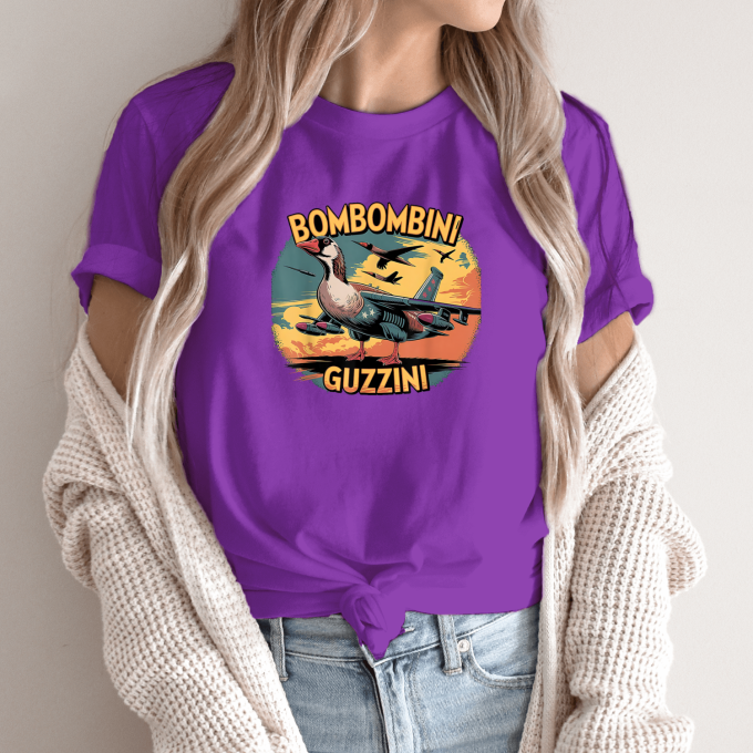 Unisex marškinėliai su spauda „Bombombini Guzzini retro“ - Image 11