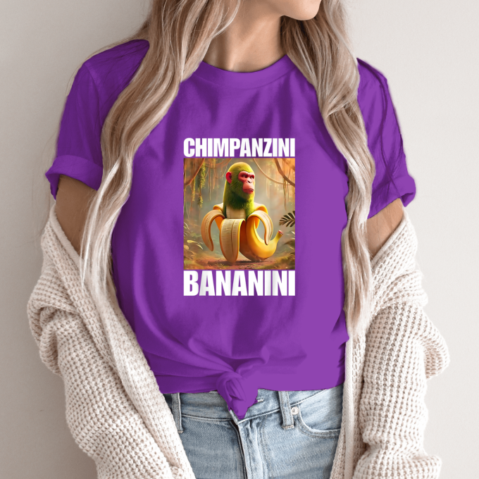 Unisex marškinėliai su spauda „Chimpanzini Bananini“ - Image 7