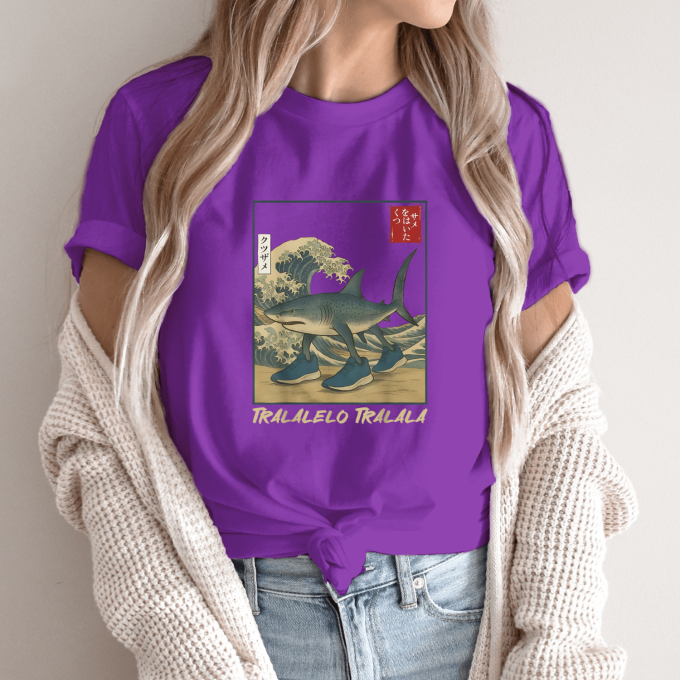 Unisex marškinėliai su spauda „Tralalelo Tralala Japonija“ - Image 11