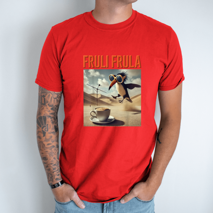 Unisex marškinėliai su spauda „Fruli Frula“ - Image 6