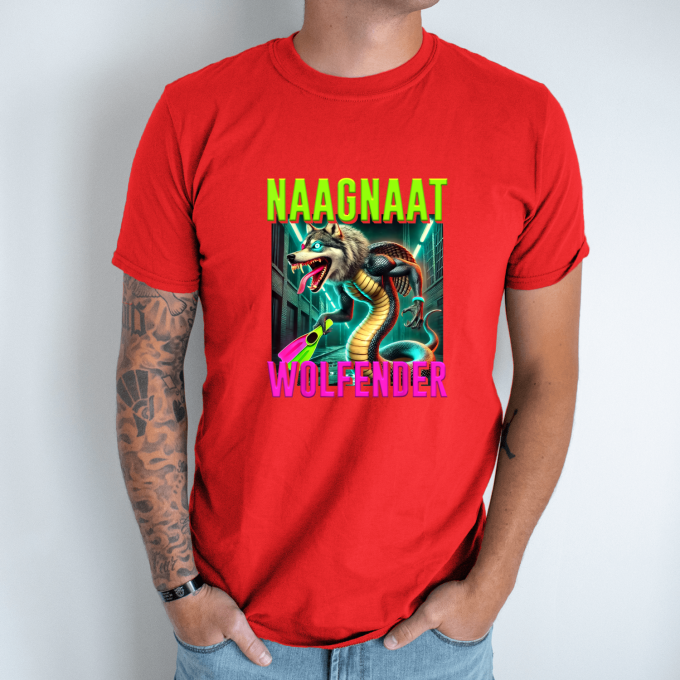Unisex marškinėliai su spauda „Naagnaat Wolfender“ - Image 7