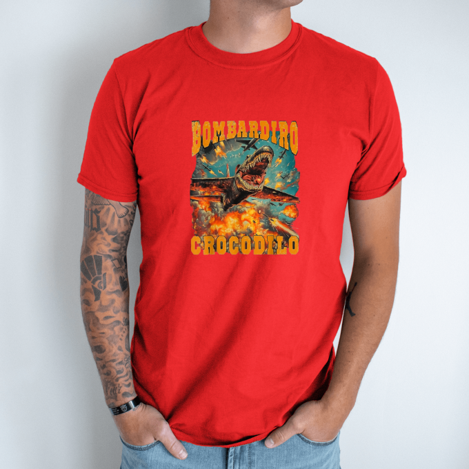 Unisex marškinėliai su spauda „Bombadiro Crocodilo“ - Image 7
