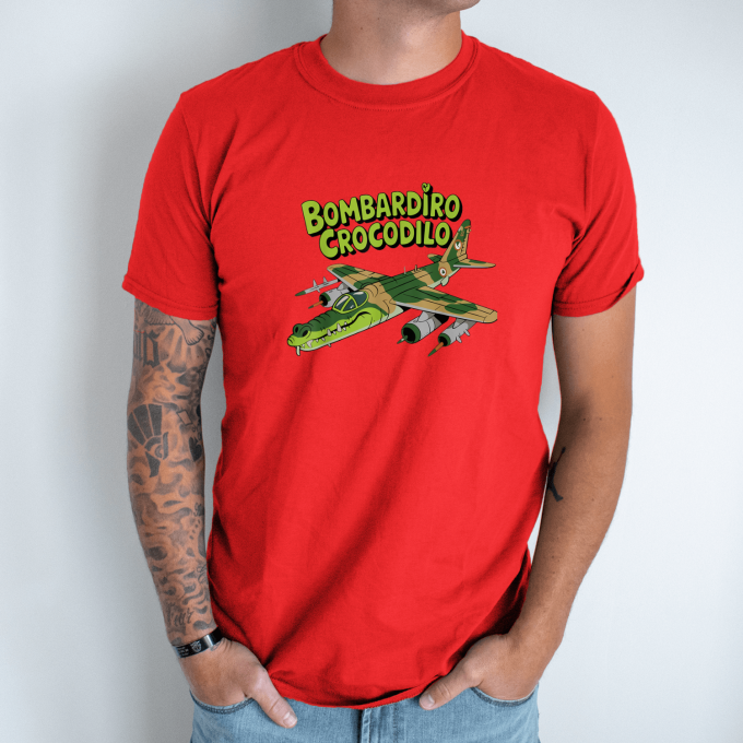 Unisex marškinėliai su spauda „Bombardiro Bombardier Crocodilo“ - Image 7