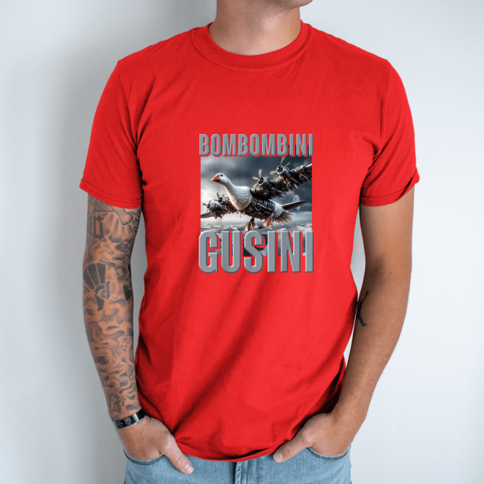 Unisex marškinėliai su spauda „Bombombini Gusini“ - Image 7