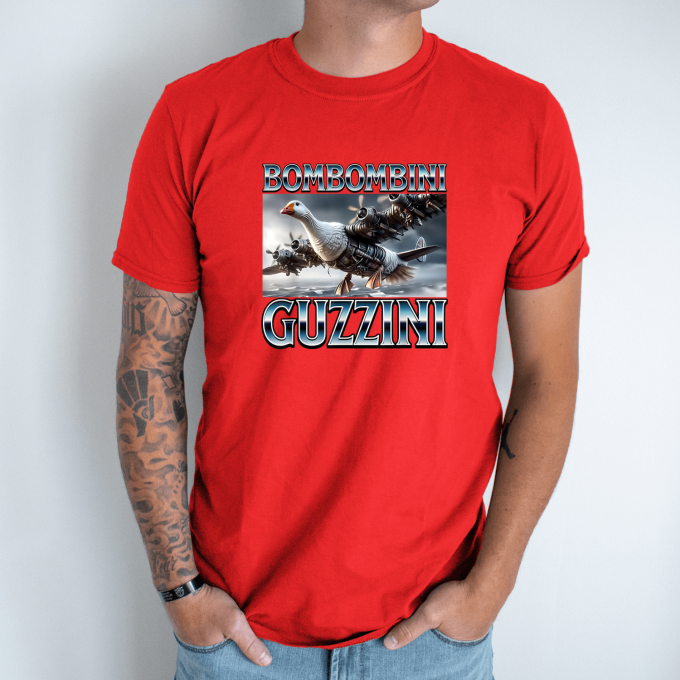 Unisex marškinėliai su spauda „Bombombini Guzzini“ - Image 7