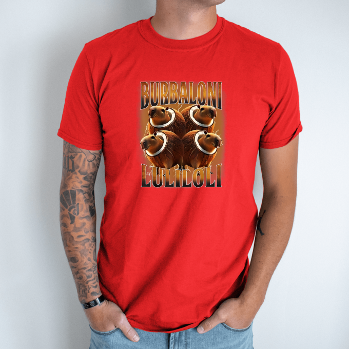 Unisex marškinėliai su spauda „Burbaloni Luliloli kompanija“ - Image 5