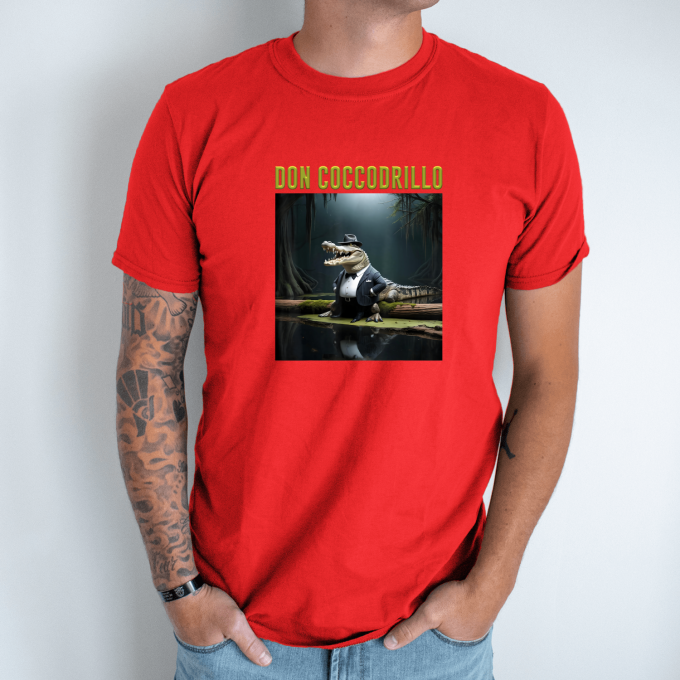 Unisex marškinėliai su spauda „Don Coccodrillo“ - Image 7