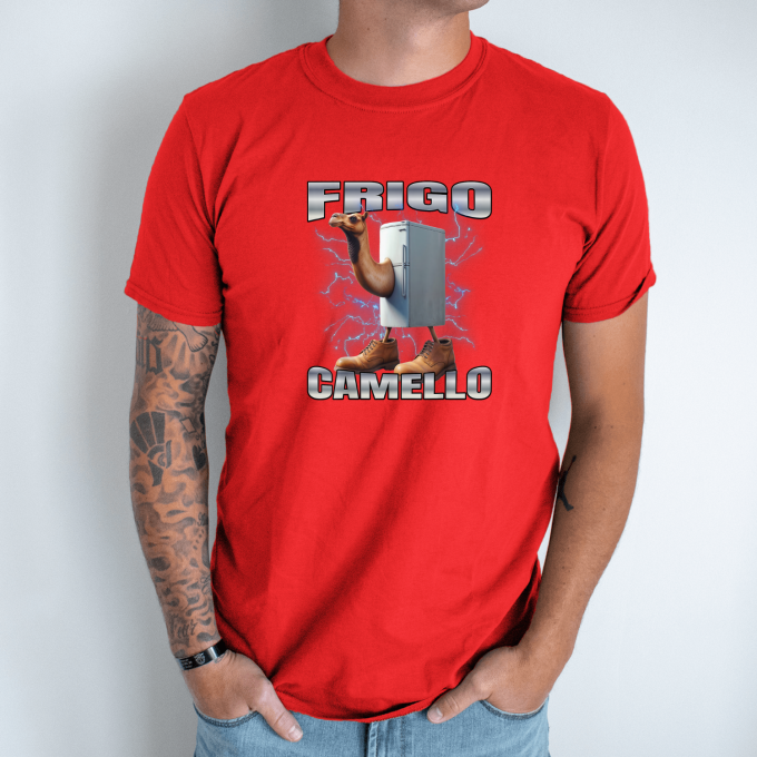 Unisex marškinėliai su spauda „Frigo Camello“ - Image 5