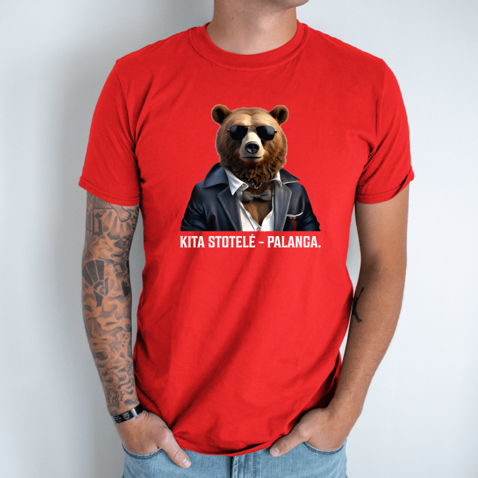 Unisex marškinėliai su spauda „Kita stotelė-Palanga“ - Image 7