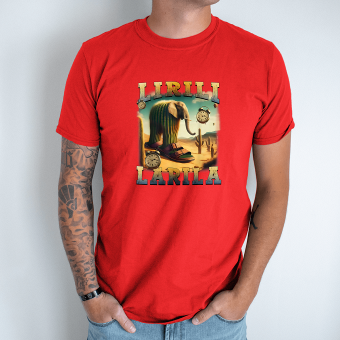 Unisex marškinėliai su spauda „Lirili Larila“ - Image 7