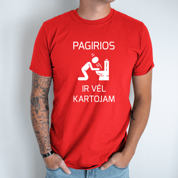 Unisex marškinėliai su spauda „Pagirios“ - Image 4