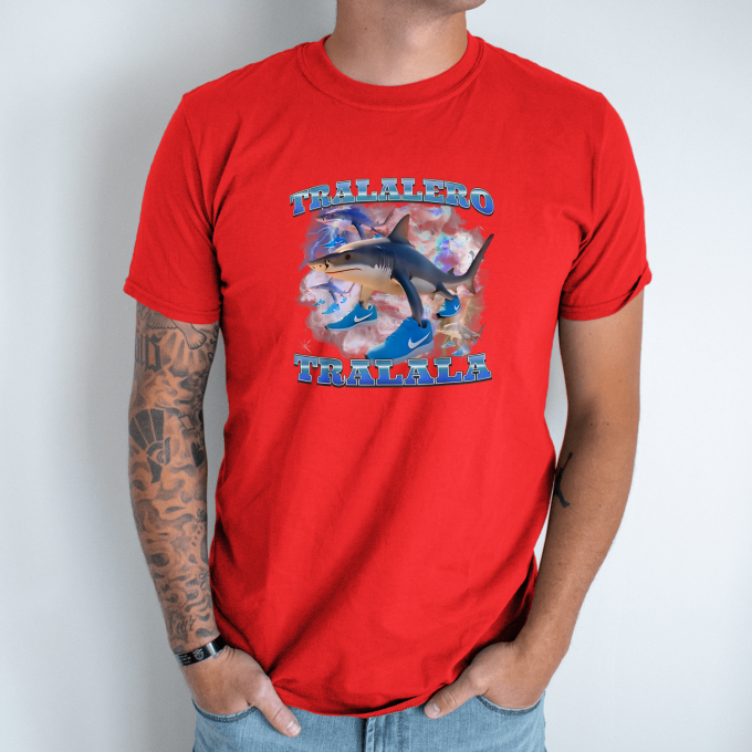Unisex marškinėliai su spauda „Tralalero Tralala“ - Image 7