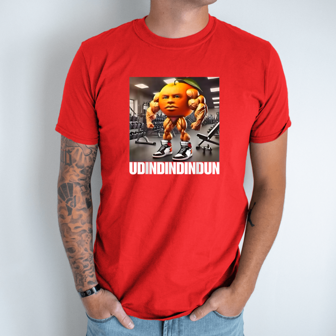 Unisex marškinėliai su spauda „Udindindindun“ - Image 5