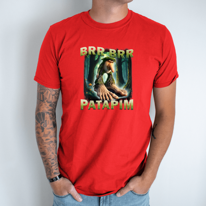 Unisex marškinėliai su spauda „Brr Brr Patapim Miško karalius“ - Image 7