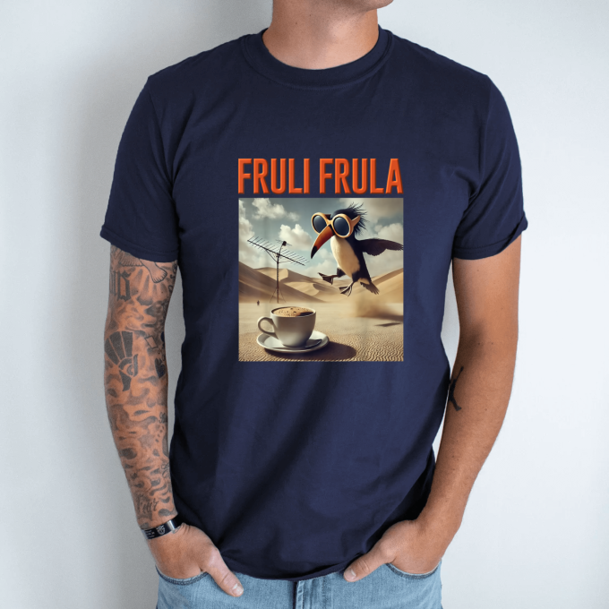 Unisex marškinėliai su spauda „Fruli Frula“