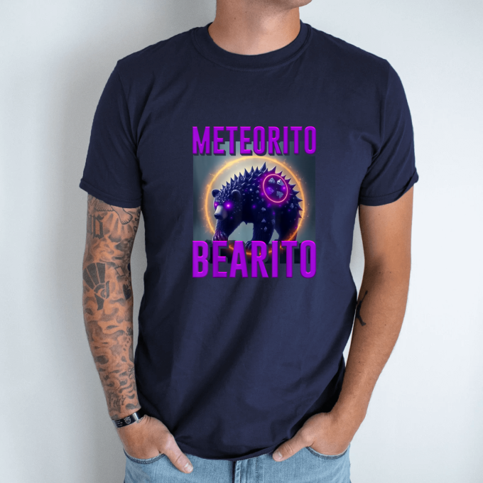 Unisex marškinėliai su spauda „Meteorito Bearito“ - Image 5