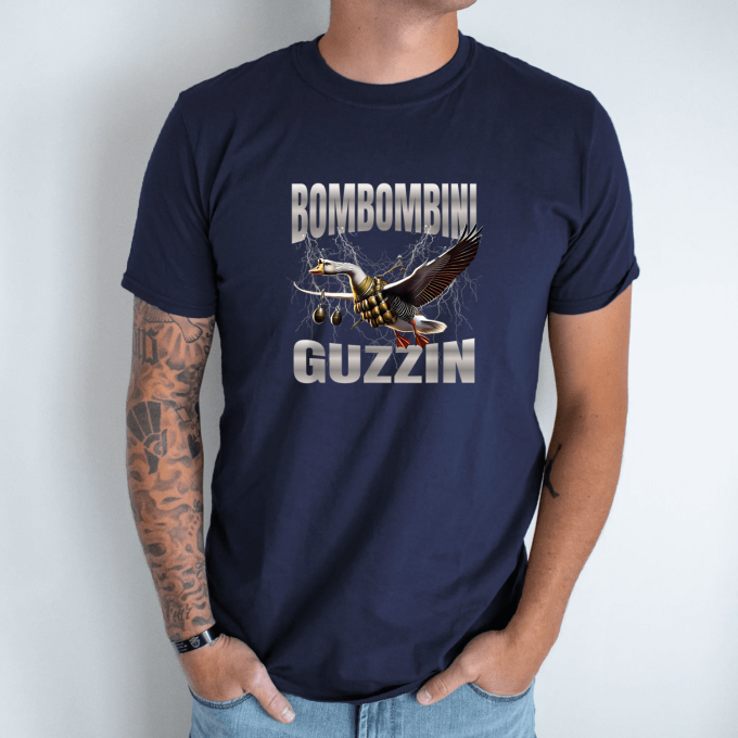 Unisex marškinėliai su spauda „Bombombini Guzzin“
