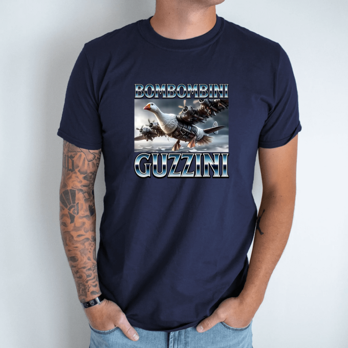Unisex marškinėliai su spauda „Bombombini Guzzini“ - Image 6