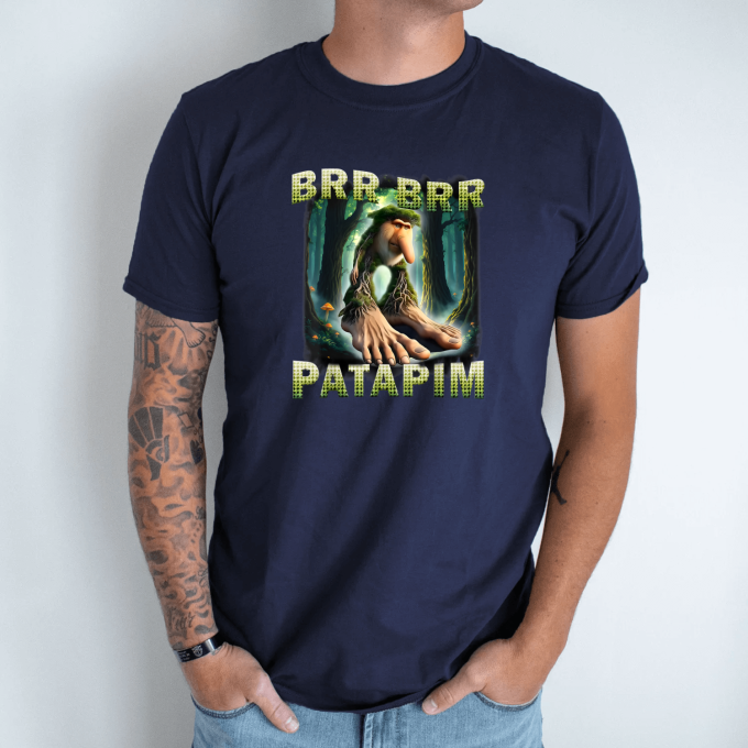Unisex marškinėliai su spauda „Brr Brr Patapim Miško karalius“