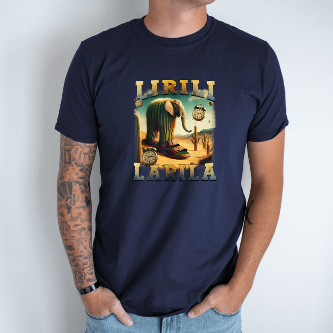 Unisex marškinėliai su spauda „Lirili Larila“ - Image 6