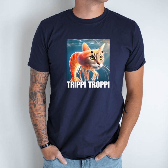 Unisex marškinėliai su spauda „Trippi Troppi“ - Image 7