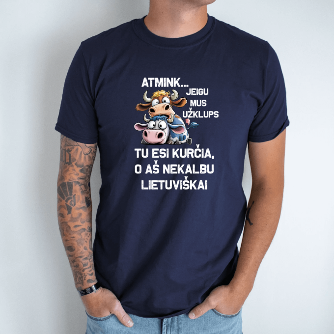 Unisex marškinėliai su spauda „Jeigu mus užklups“ - Image 6