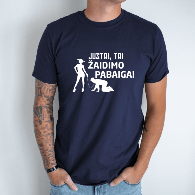 Unisex marškinėliai su spauda „Žaidimo pabaiga“
