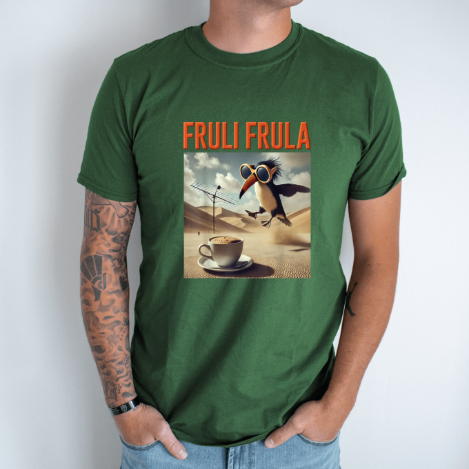 Unisex marškinėliai su spauda „Fruli Frula“ - Image 5