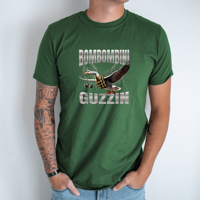 Unisex marškinėliai su spauda „Bombombini Guzzin“ - Image 7