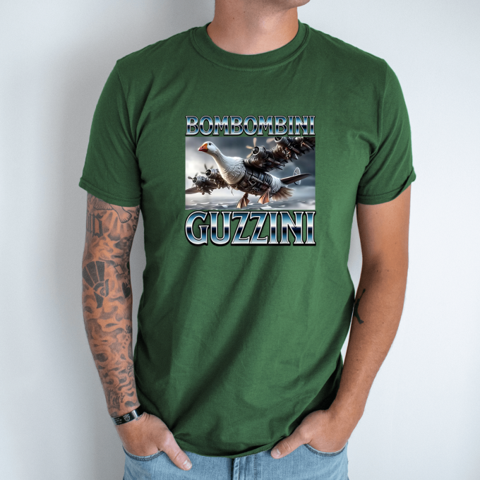 Unisex marškinėliai su spauda „Bombombini Guzzini“ - Image 5