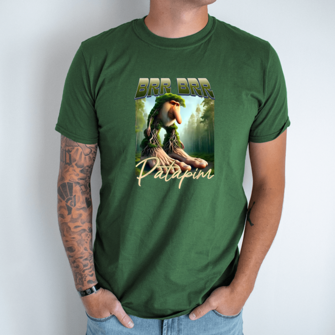 Unisex marškinėliai su spauda „Brr Brr Patapim Misko prabudimas“ - Image 4