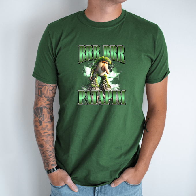 Unisex marškinėliai su spauda „Brr Brr Patapim Šaknų audra“ - Image 7