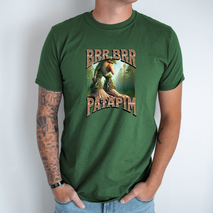 Unisex marškinėliai su spauda „Brr Brr Patapim Vėjo šnabždesys“ - Image 5